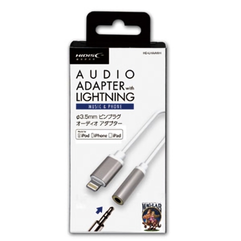 HD-LHAASV Audio Adapter with Lightning 3．5mm ☆2個まで￥250クリックポスト対応可能！