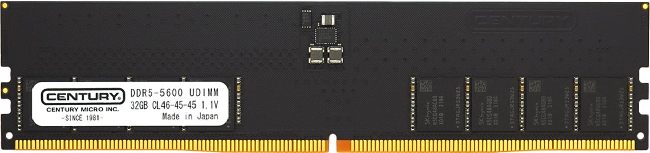 メモリー CENTURY MICRO DDR5 32GB CB32G-D5U5600 ☆1個まで￥250クリックポスト対応可能！ | 288pin DDR5