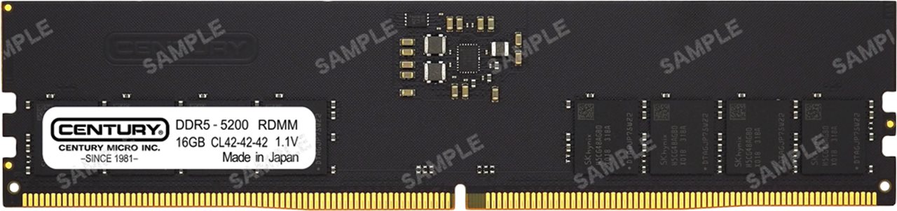 CB16G-D5RE520281 注! 本製品はサーバー用のECC Registered DIMMです。一般のパソコンでは動作いたしません。