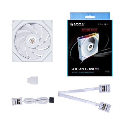 UF-RS-TL120-1W UNI FAN TL 120 Reverse Blade WT Single Pack 