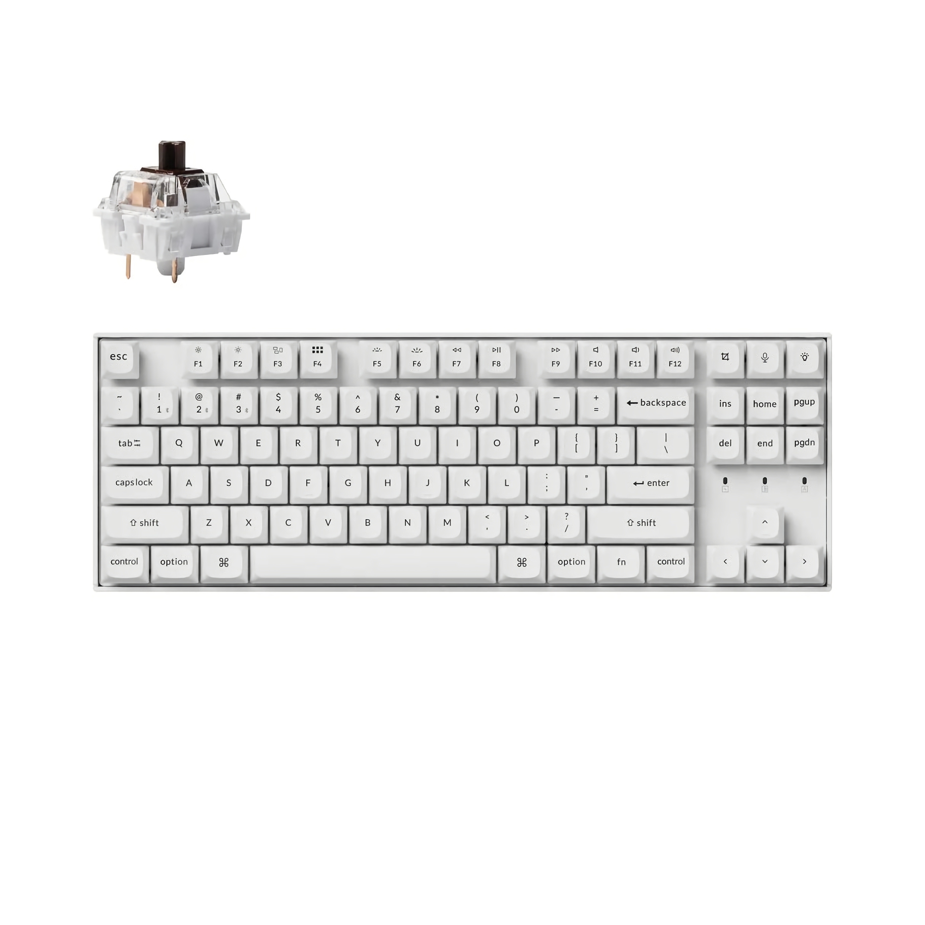 K8 Pro QMK/VIA ワイヤレス・メカニカルキーボード - White LED - JIS 