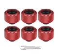 CL-W209-CU00RE-B Pacific C-Pro G1/4 PETG 16mm OD 6 Pack - Red - 