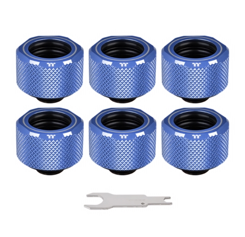 CL-W210-CU00BU-B Pacific C-Pro G1/4 PETG 16mm OD 6 Pack - Blue - 