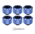 CL-W210-CU00BU-B Pacific C-Pro G1/4 PETG 16mm OD 6 Pack - Blue - 