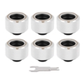 CL-W211-CU00WT-B Pacific C-Pro G1/4 PETG 16mm OD 6 Pack - White - 