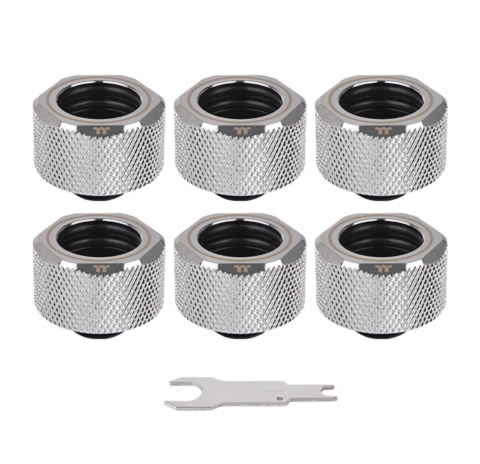 CL-W213-CU00SL-B Pacific C-Pro G1/4 PETG 16mm OD 6 Pack - Chrome ...