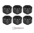 CL-W214-CU00BL-B Pacific C-Pro G1/4 PETG 16mm OD 6 Pack - Black - 