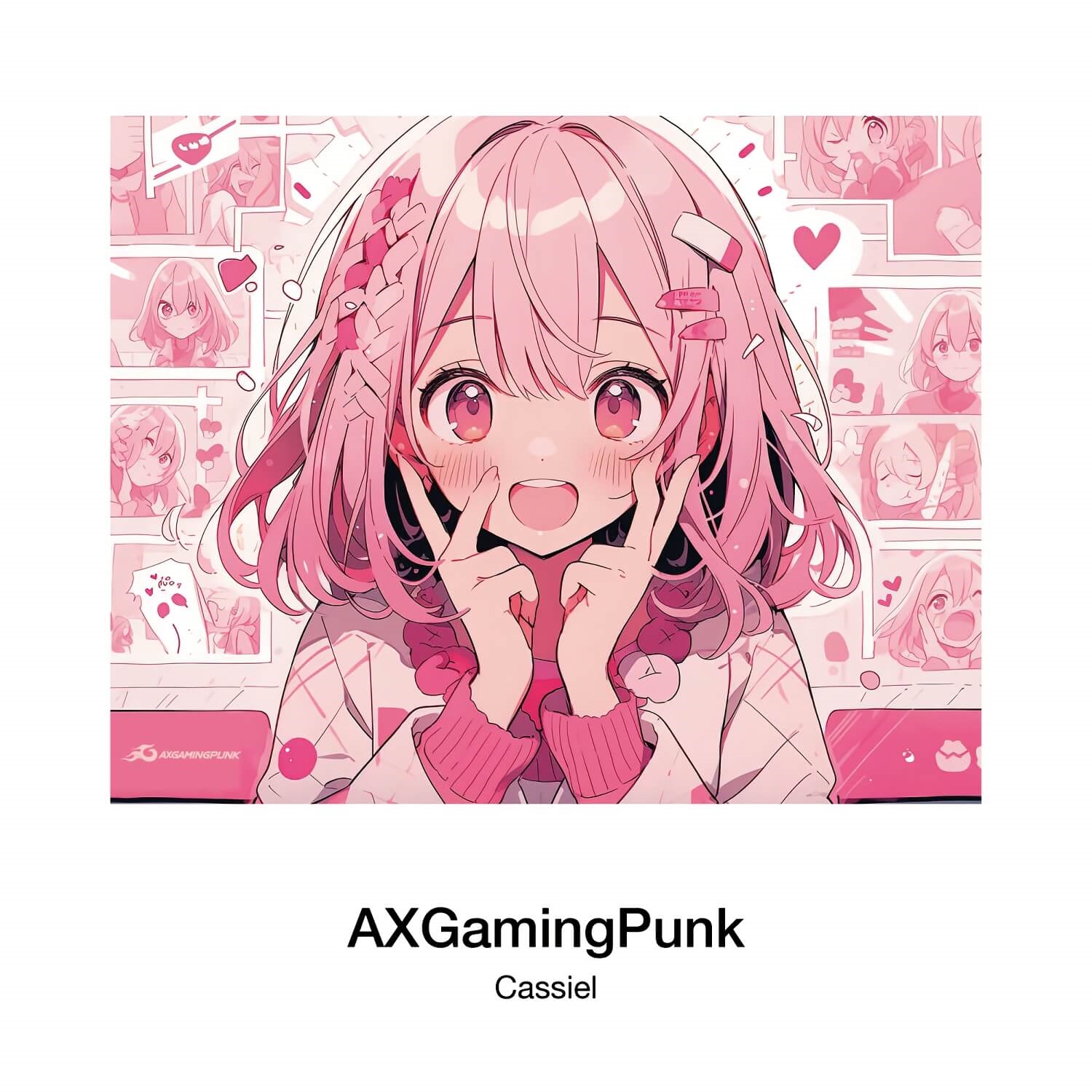 AXGamingpunk mouth pad Tai ji V1 CASSIEL GlassD-Set（ゴムマット 