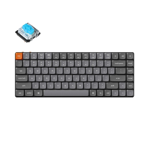 K3M-H2-US Keychron K3 Max QMK/VIA ワイヤレス カスタム・メカニカルキーボード - RGB - US配列（テンキーレス）- Gateronロープロファイル2.0スイッチ（ホットスワップ）青軸