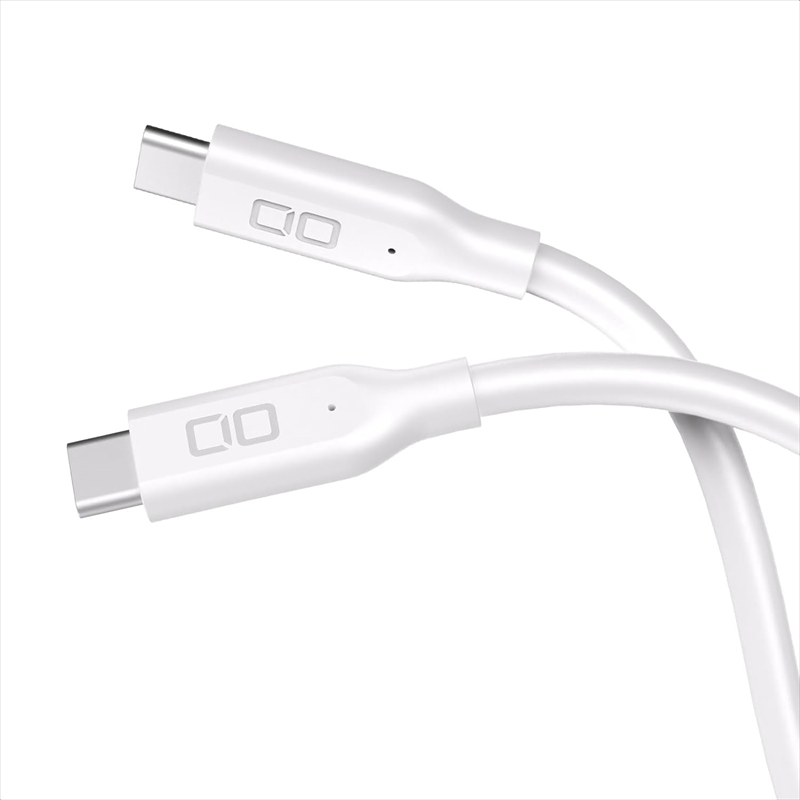 CIO-SL240W-CC-WH シリコンケーブル USB-C to C 240W 1m ホワイト