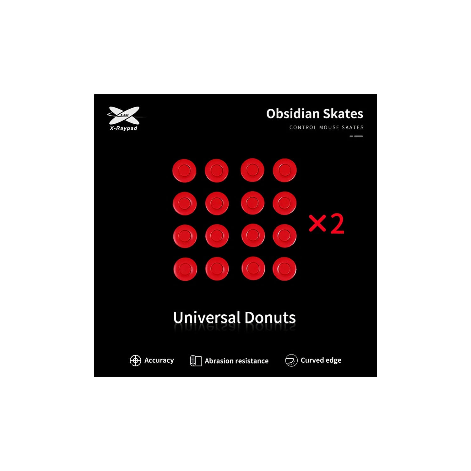 X-raypad Obsidian Control Mouse Skates Universal 0．8mm PTFE