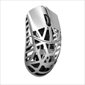 WLMOUSE BEAST X MAX Metallic Silver TTC Nihil Transparent Black Dot