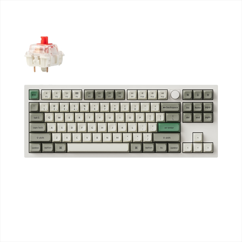 Q3M-P1-US Keychron Q3 Max QMK/VIA ワイヤレス カスタム・メカニカルキーボード - RGB - US配列（テンキーレス）- シェルホワイト / Gateron Jupiter スイッチ（ホットスワップ）赤軸