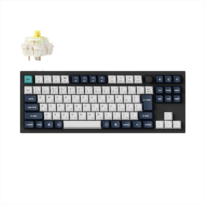 Q3M-M4-JIS Keychron Q3 Max QMK/VIA ワイヤレス カスタム・メカニカルキーボード - RGB - JIS配列（テンキーレス）- カーボンブラック / Gateron Jupiter スイッチ（ホットスワップ）バナナ軸