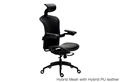Alphaeon E5 Hybrid Mesh with Hybrid PU leather TS-E5-PU Black