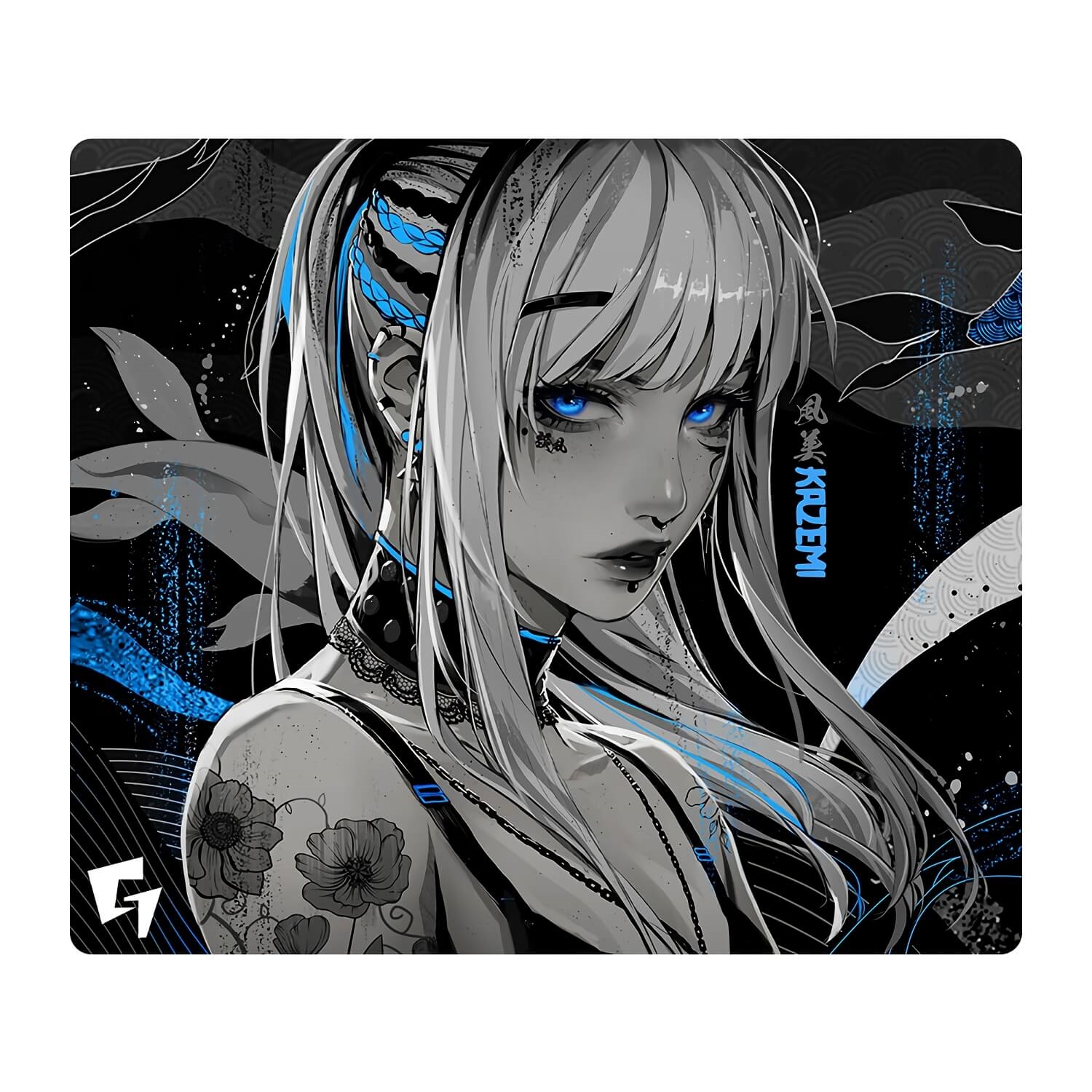 Kazemi Glass Mousepad Blue 49 x 42 cm gw-kazemi-blue-4942 | マウス