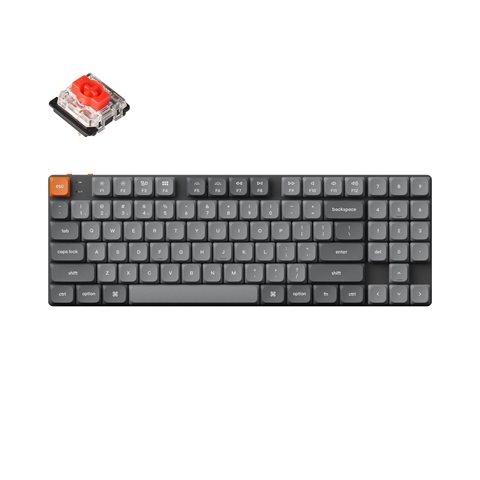 K13M-A1-US K13 Max QMK/VIA ワイヤレス カスタム・メカニカルキーボード - White LED - US配列（テンキー付 / 80%） / Gateronロープロファイル2.0メカニカルスイッチ赤軸