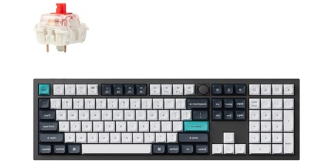 Q6M-M1-US Q6 Max QMK/VIA ワイヤレス カスタム・メカニカルキーボード - RGB - US配列（テンキー付 / 100%フルサイズ）- カーボンブラック / Gateron Jupiter スイッチ（ホットスワップ）赤軸