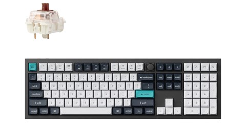 Q6M-M3-US Q6 Max QMK/VIA ワイヤレス カスタム・メカニカルキーボード - RGB - US配列（テンキー付 / 100%フルサイズ）- カーボンブラック / Gateron Jupiter スイッチ（ホットスワップ）茶軸