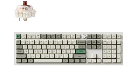 Q6M-P3-US Q6 Max QMK/VIA ワイヤレス カスタム・メカニカルキーボード - RGB - US配列（テンキー付 / 100%フルサイズ）- シェルホワイト / Gateron Jupiter スイッチ（ホットスワップ）茶軸
