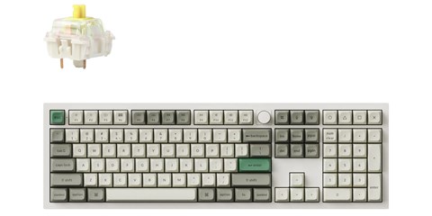 Q6M-P4-US Q6 Max QMK/VIA ワイヤレス カスタム・メカニカルキーボード - RGB - US配列（テンキー付 / 100%フルサイズ）- シェルホワイト / Gateron Jupiter スイッチ（ホットスワップ）バナナ軸