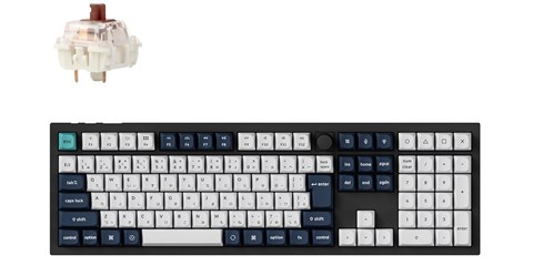 Q6M-M3-JIS Q6 Max QMK/VIA ワイヤレス カスタム・メカニカルキーボード - RGB - JIS配列（テンキー付 / 100%フルサイズ）- カーボンブラック / Gateron Jupiter スイッチ（ホットスワップ）茶軸