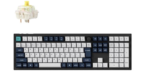 Q6M-M4-JIS Q6 Max QMK/VIA ワイヤレス カスタム・メカニカルキーボード - RGB - JIS配列（テンキー付 / 100%フルサイズ）- カーボンブラック / Gateron Jupiter スイッチ（ホットスワップ）バナナ軸