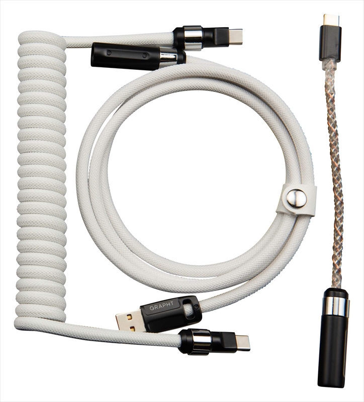 GRAPHT ライティングコイルケーブルUltra USB TypeC-A (ホワイト) GRT052-WHT-ONE