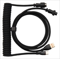GRAPHT コイルケーブル USB TypeC-A (ブラック) GRT053-BLK-ONE