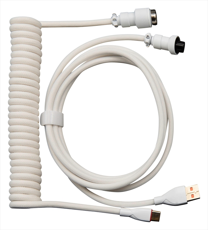 GRAPHT コイルケーブル USB TypeC-A (ホワイト) GRT053-WHT-ONE