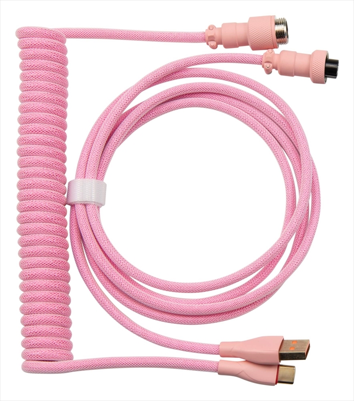 GRAPHT コイルケーブル USB TypeC-A (ピンク) GRT053-PNK-ONE