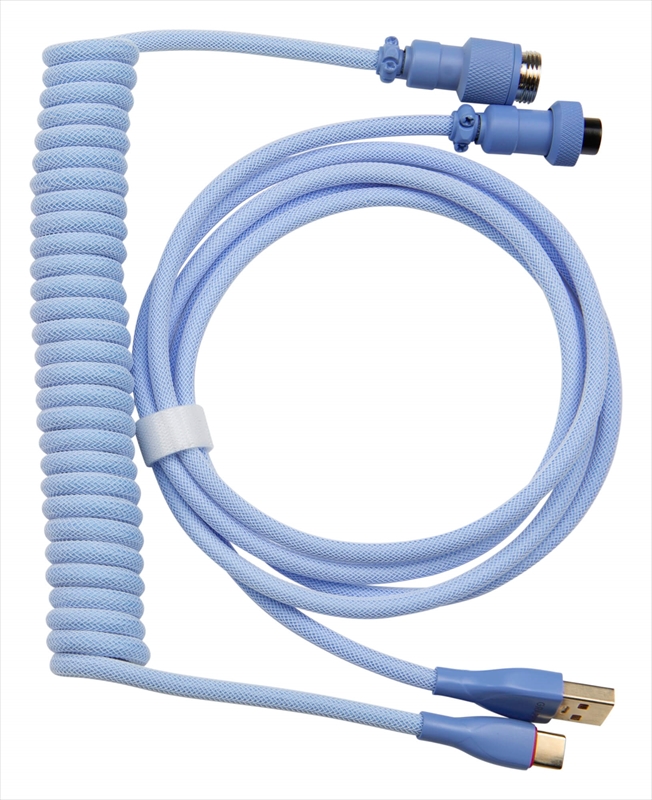 GRAPHT コイルケーブル USB TypeC-A (ライトブルー) GRT053-LBL-ONE