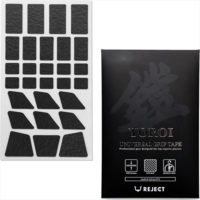 REJECT UNIVERSAL GRIP TAPE 『YOROI』 Pre-cut for Gaming Mouse ☆4個まで￥250クリックポスト対応可能！