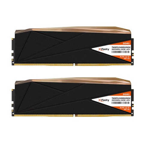 TMXFCL2488842KGK Heatsink Black+Gold XFinity RGB Series O CU-DIMM ※ Intel® Core™ Ultraプロセッサー（シリーズ2）に対応