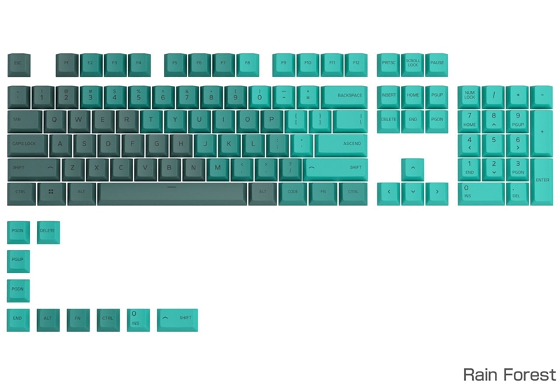 GLO-KC-GPBT-RF Glorious PBT Rain Forest Key Caps