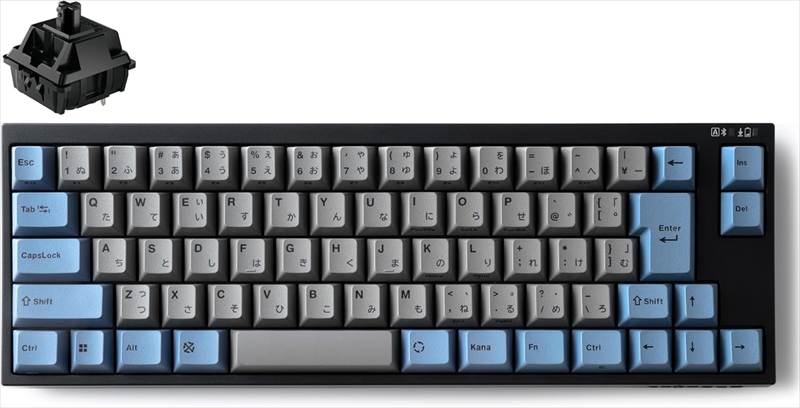 FC660MBTL2/JAEGB FC660MBT  GRAYBLUE　日本語JIS配列　かなあり　Bluetooth/USB接続 70キー PBT2色成形キーキャップ CHEERY MX2A黒軸