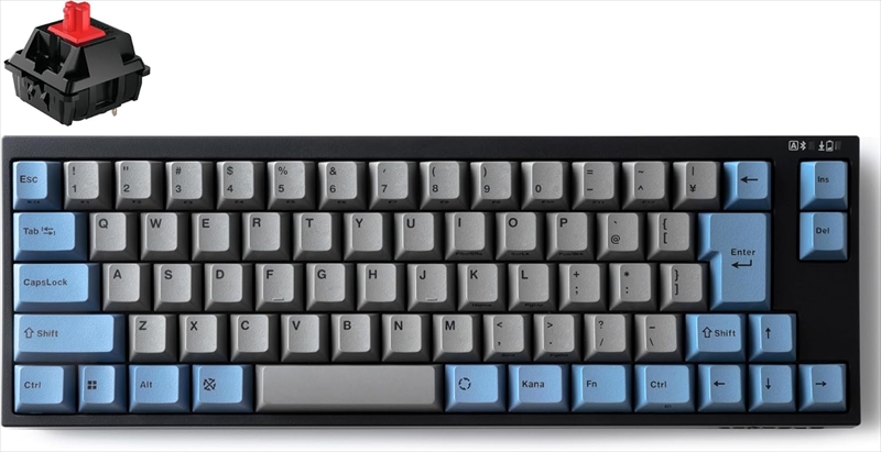 FC660MBTR2/JNEGB FC660MBT  GRAYBLUE　日本語JIS配列　かななし　Bluetooth/USB接続 70キー PBT2色成形キーキャップ CHEERY MX2A赤軸