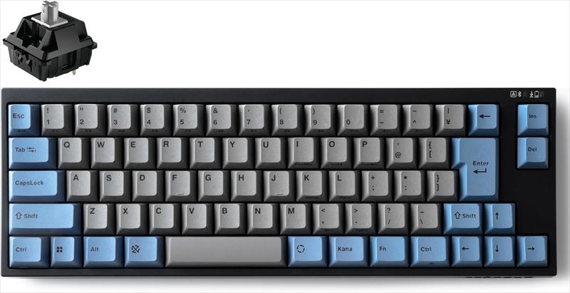 FC660MBTV2/JNEGB FC660MBT  GRAYBLUE　日本語JIS配列　かななし　Bluetooth/USB接続 70キー PBT2色成形キーキャップ CHEERY MX2Aスピードシルバー軸
