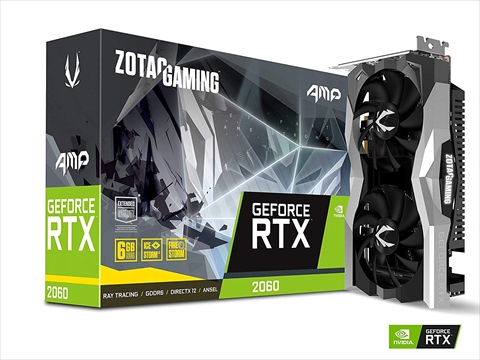 【クリックで詳細表示】ZTRTX2060-6GGDR6AMP/ZT-T20600D-10M ZOTAC GAMING GeForce RTX 2060 AMP Edition