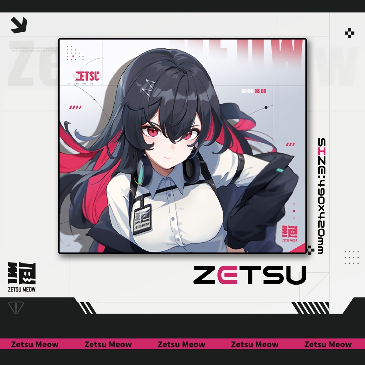 ZETSUMEOW 絶 ZETSU ホワイト | マウスパッド | ゲーミングアクセサリ | ゲーミング |  PCパーツと自作パソコン・組み立てパソコンの専門店 | 1's PCワンズ