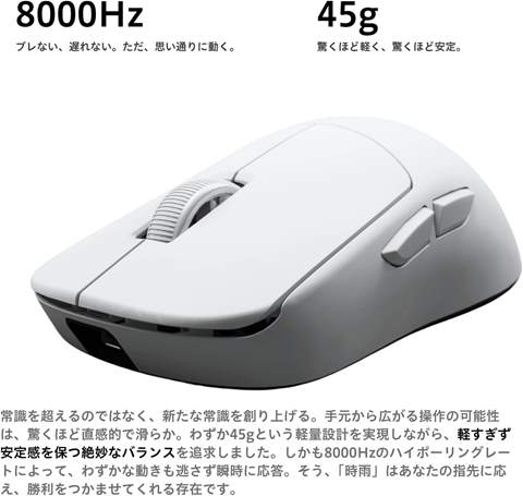 AIM1 時雨 シグレ ゲーミングワイヤレスマウス ホワイト | マウス