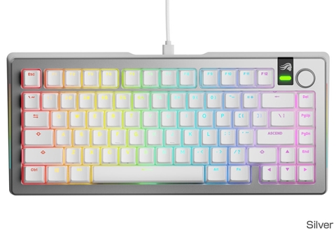 GMMK 3 PRO 75% Prebuilt Wired Silver - US GLO-KB-GMMK3-PRO-75-PB-FOX-W-SIL-US