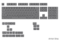 Glorious GPBT Basics Keycaps Armor Grey - US - Retail GLO-KB-ACC-KC-GPBT-BA-AGRY-US