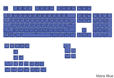 Glorious GPBT Basics Keycaps Mana Blue - US - Retail GLO-KB-ACC-KC-GPBT-BA-MBLU-US