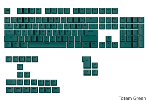 Glorious GPBT Basics Keycaps Totem Green - US - Retail GLO-KB-ACC-KC-GPBT-BA-TGRN-US
