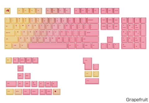 GPBT Gradient Keycaps - Grapefruit - US - Retail GLO-KB-ACC-KC-GPBT-GR-GPF-US