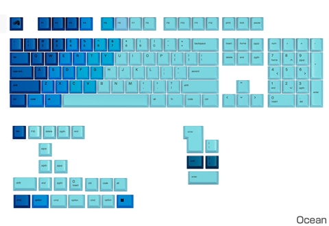 GPBT Gradient Keycaps - Ocean - US - Retail GLO-KB-ACC-KC-GPBT-GR-OCN-US
