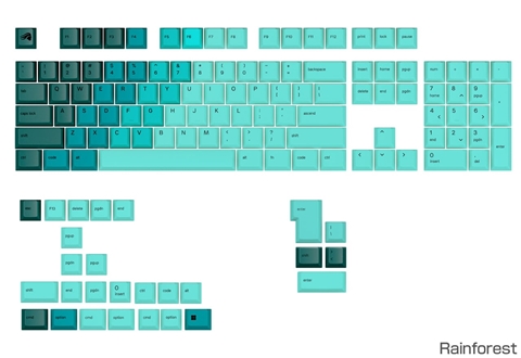 GPBT Gradient Keycaps - Rainforest - US - Retail GLO-KB-ACC-KC-GPBT-GR-RFO-US