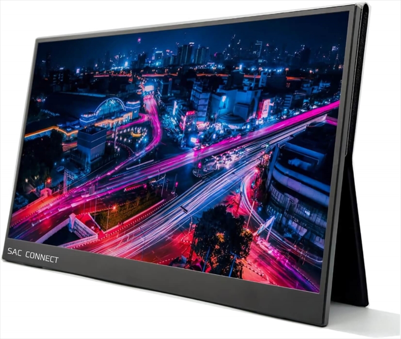 SPMFHD156 15.6型 フルHD 非光沢 IPS Mini HDMI USB Type-C 内臓スピーカー カバー付ポータブルモニタ