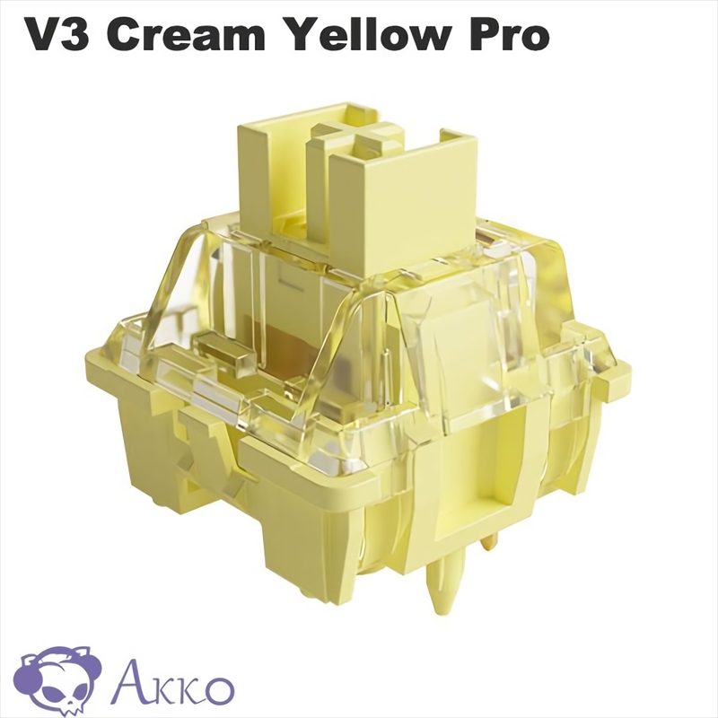 【1個】 Akko V3 Cream Yellow Pro スイッチ (第3世代) ☆40個まで￥250クリックポスト対応可能！